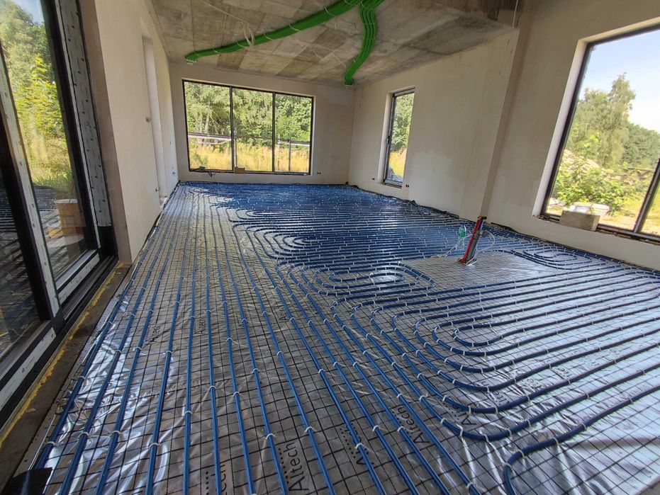 Wylewki maszynowe Posadzki Podłogówka instalacje Pompy Rekuperacja