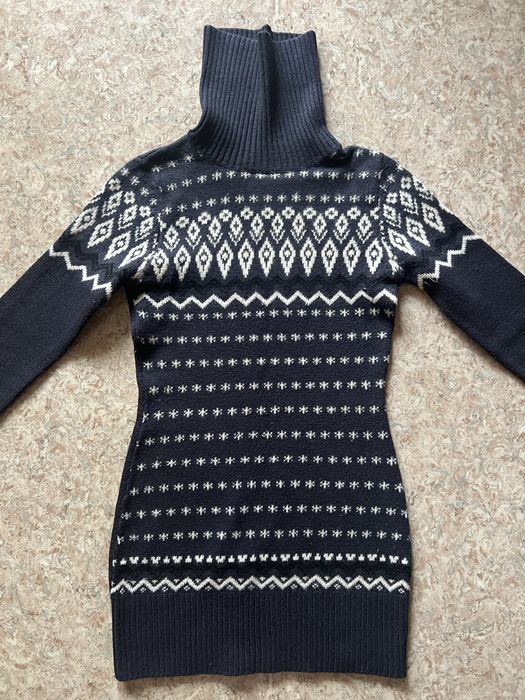 Теплий подовжений светр жіночий XS-S