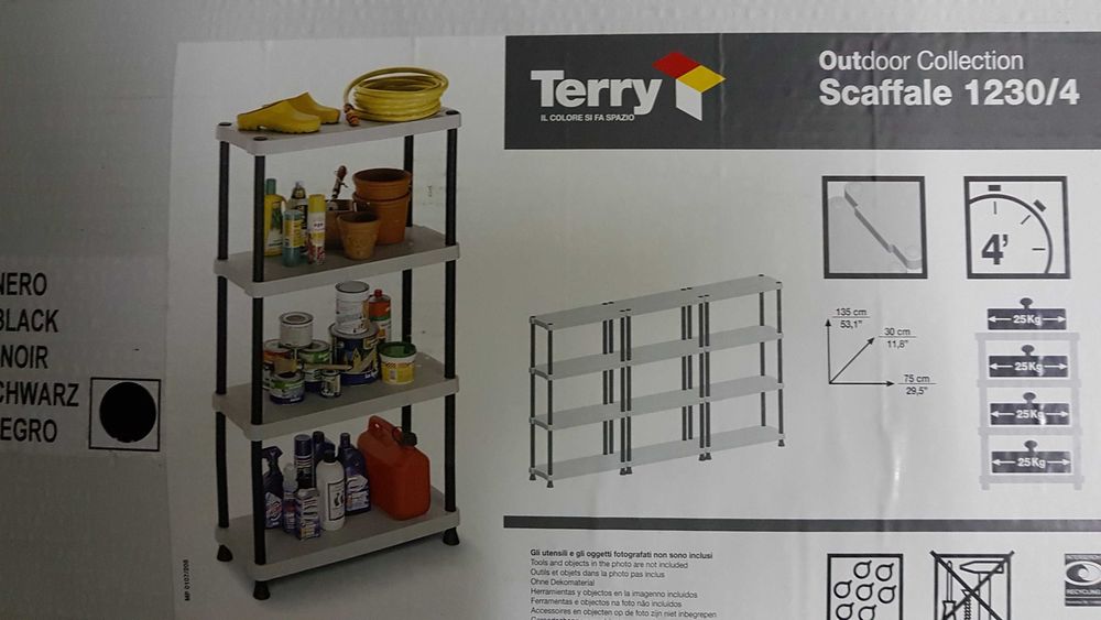 Armário Prateleiras TERRY 1230/4 ( 75x30x135cm )
