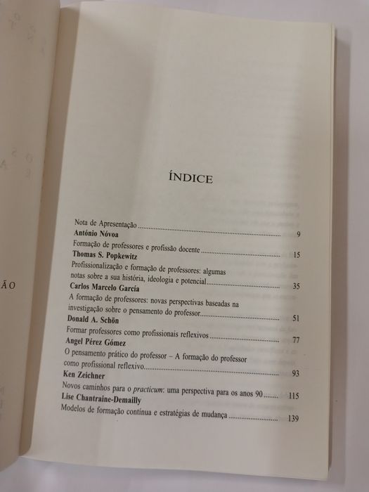 Os Professores e a sua formação, coordenação de António Nóvoa

Publi