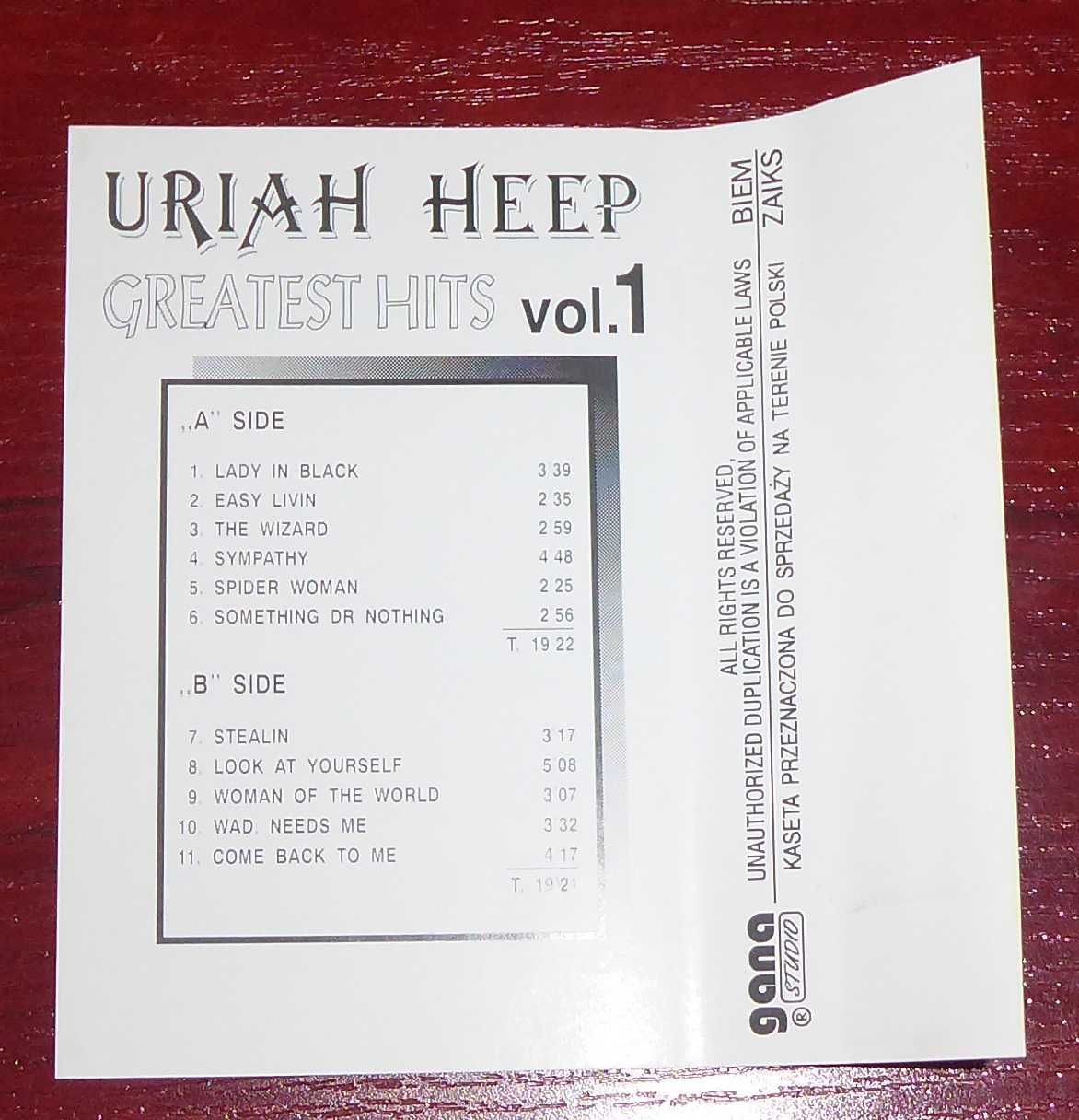 Uriah Heep – Greatest Hits Vol. 1  Cassette