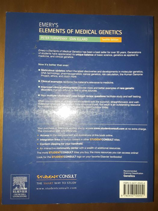 Emery's Elements of Medical Genetics 12th edition