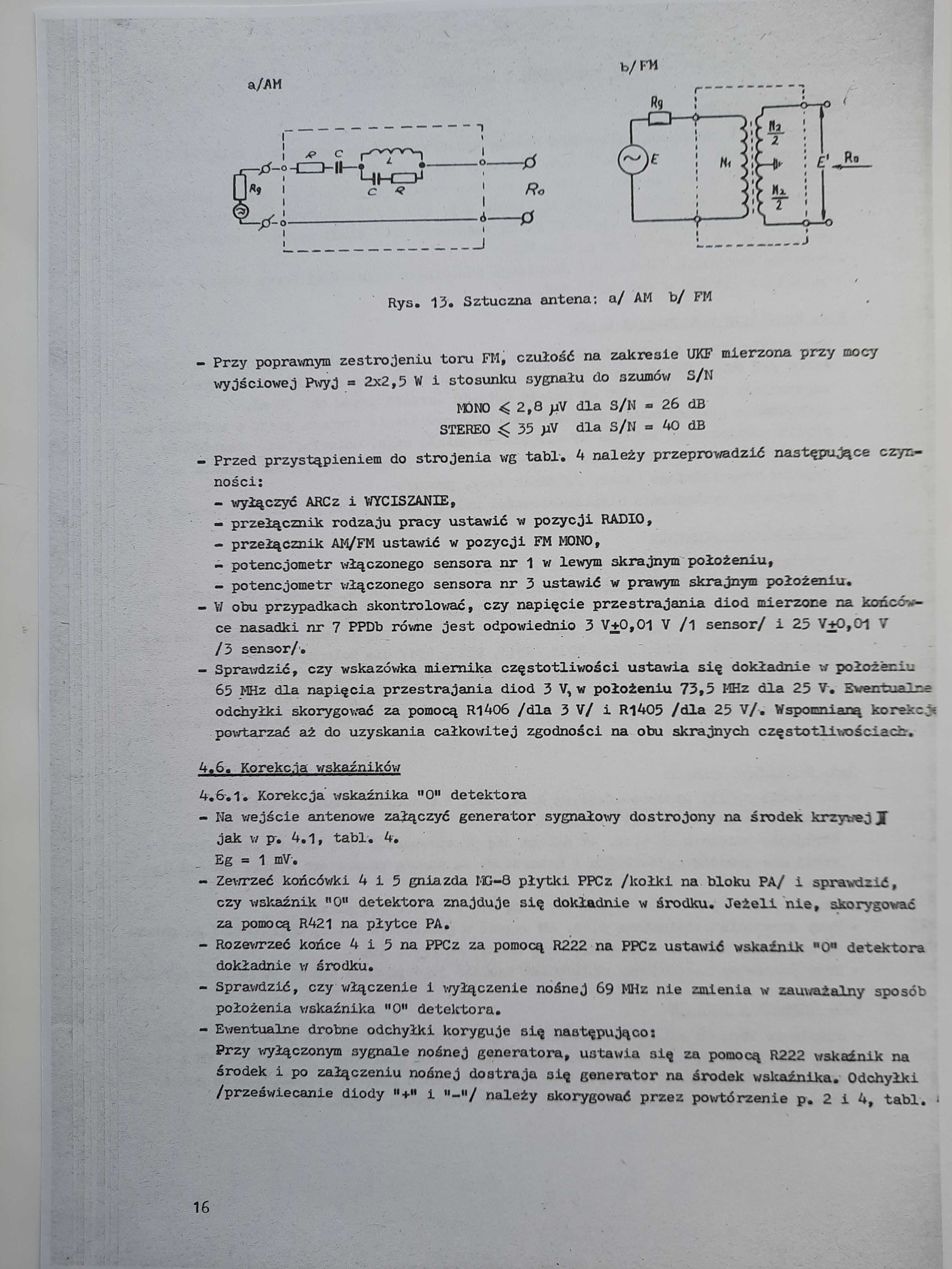 RADMOR 5102 TE Instrukcja Serwisowa
