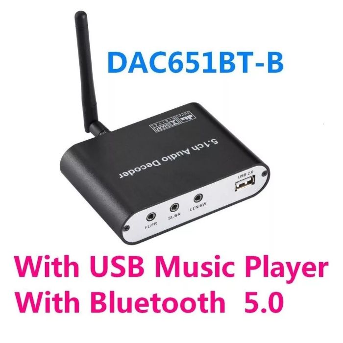 Конвертер аудио декодер цифрового звука Spdif блютуз Bluetooth в 5.1