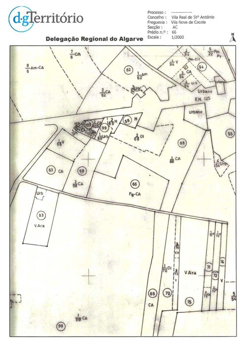 Terreno Rustico em Vila Nova Cacela