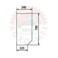 szyba przednia dolna lewa do ciągnika Ford seria 70 ACX279