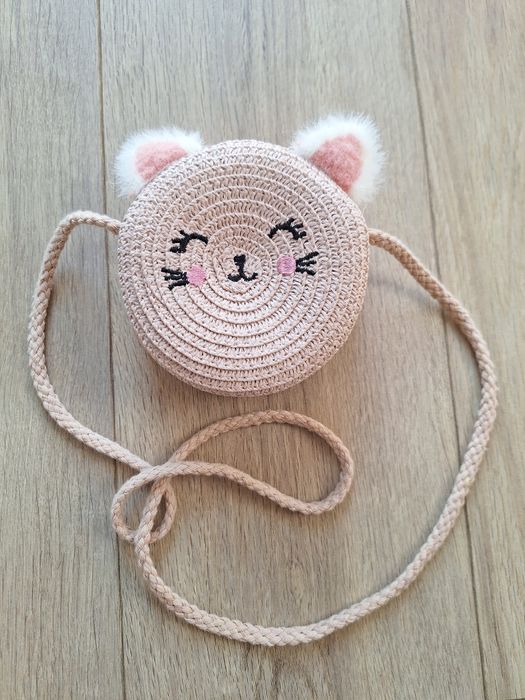 Zestaw kapelusz  torebka  kotek rozmiar 52cm