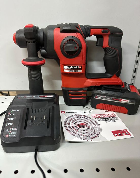 Акумуляторний безщітковий перфоратор Einhell herocco повний комплект