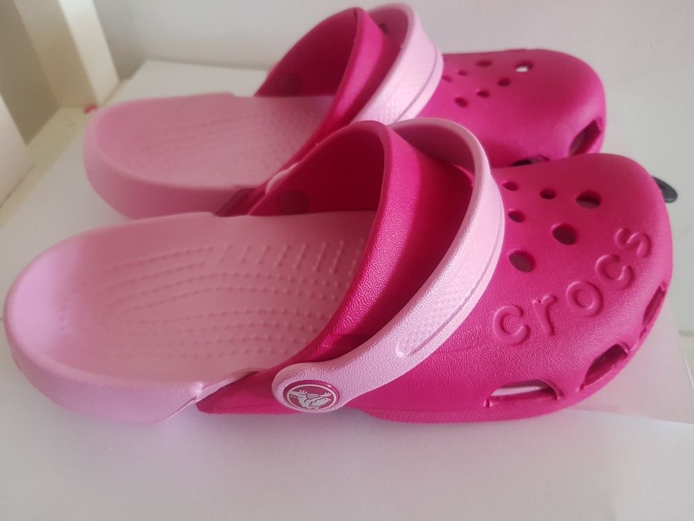 Crocs crocsy nowe różowe J2 klapki chodaki junior 33 34