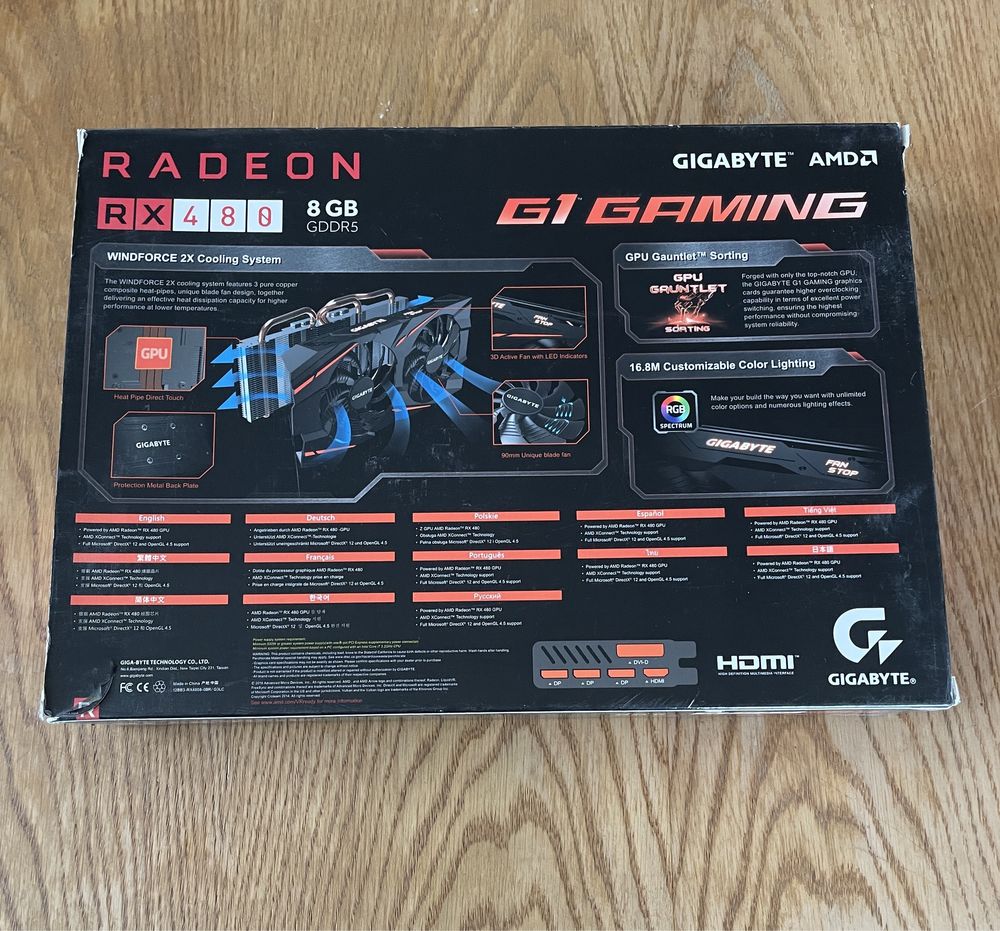 Відеокарта Gigabyte Gaming G1 AMD Radeon RX480 8gb