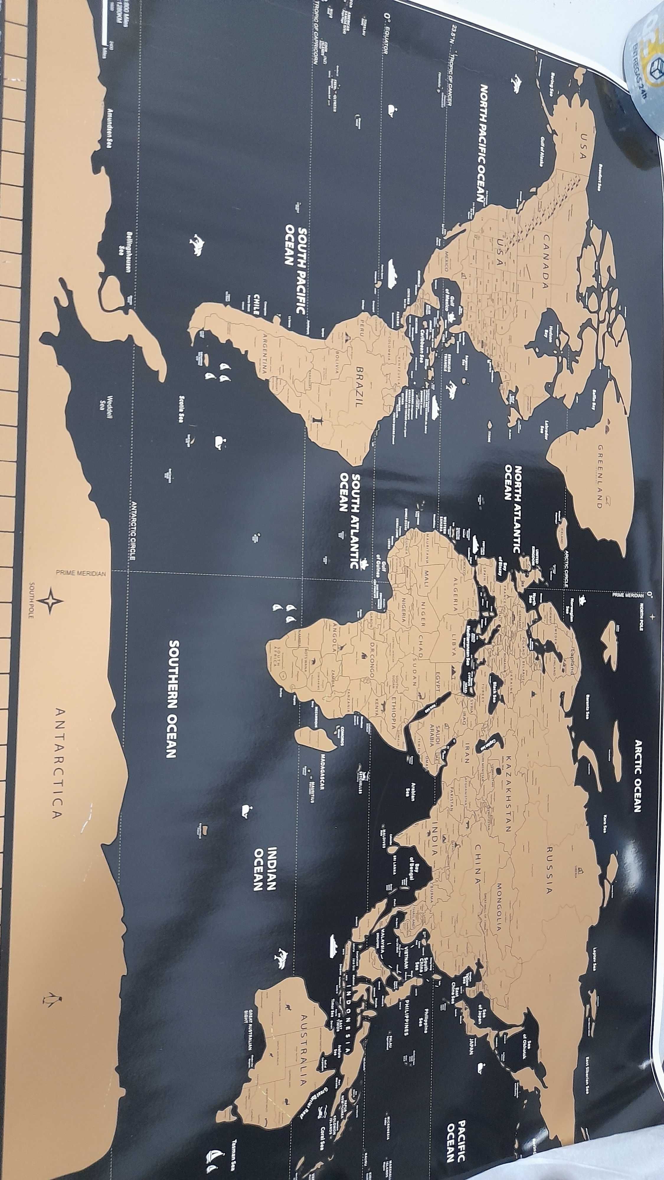 Mapa Mundo Raspadinha Viajantes