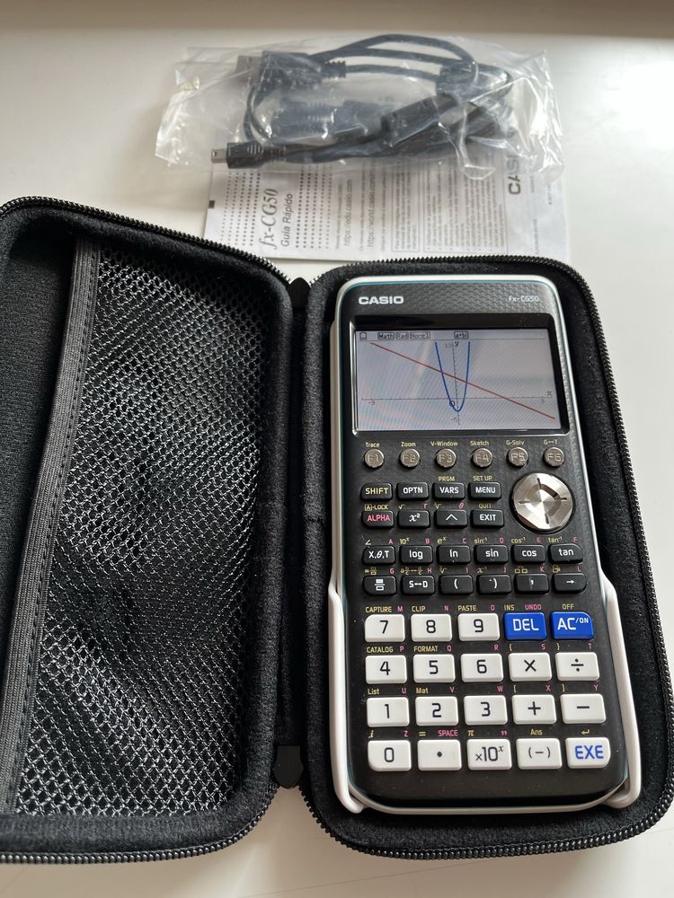 Calculadora Casio fx-CG50 NOVA c/estojo e carregador