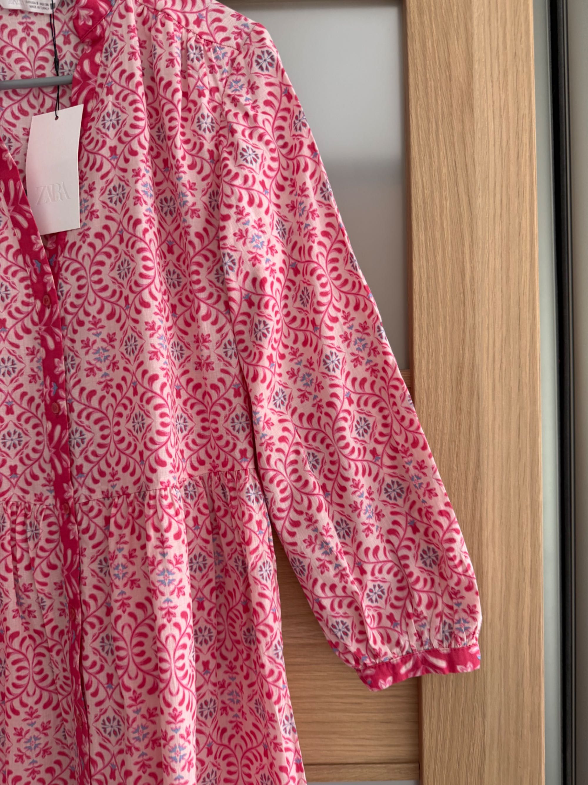 Zara sukienka Boho Print s 36 oversize