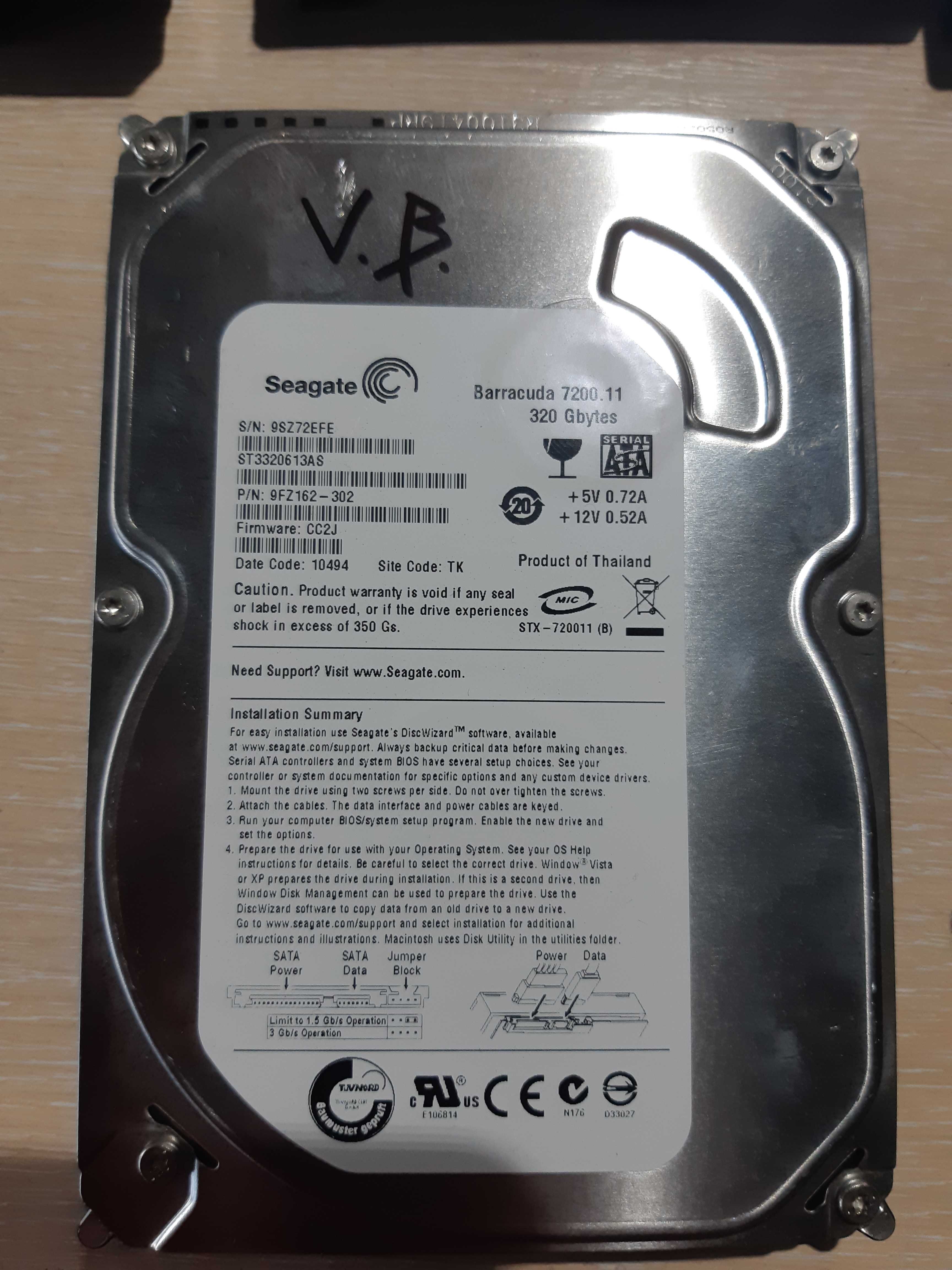 Акція! Жорсткі диски SATA HDD 3,5" 320GB опт та роздріб