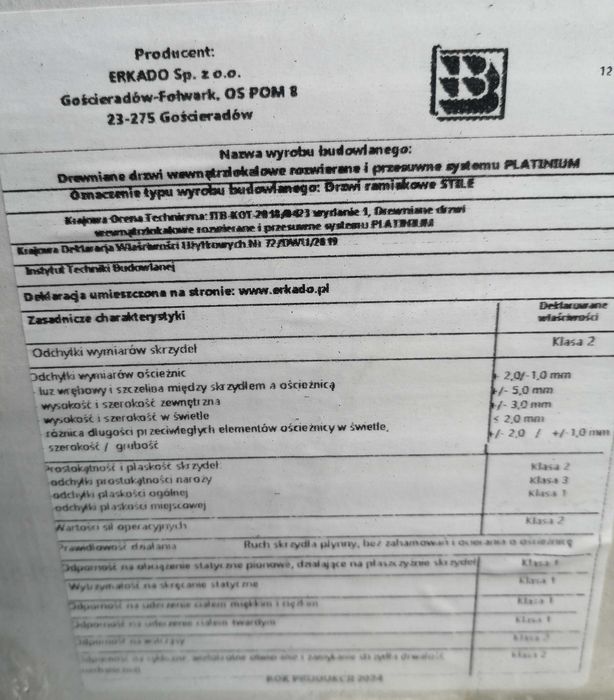 Białe drzwi łazienkowe o szerokości 80 cm, lewe. Nowe,
