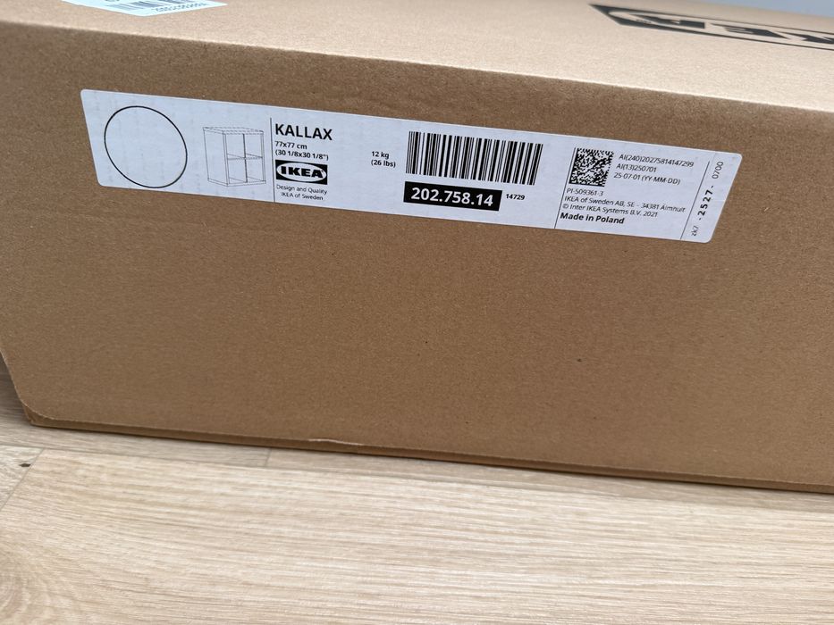 Regal Ikea kalax z wkladami