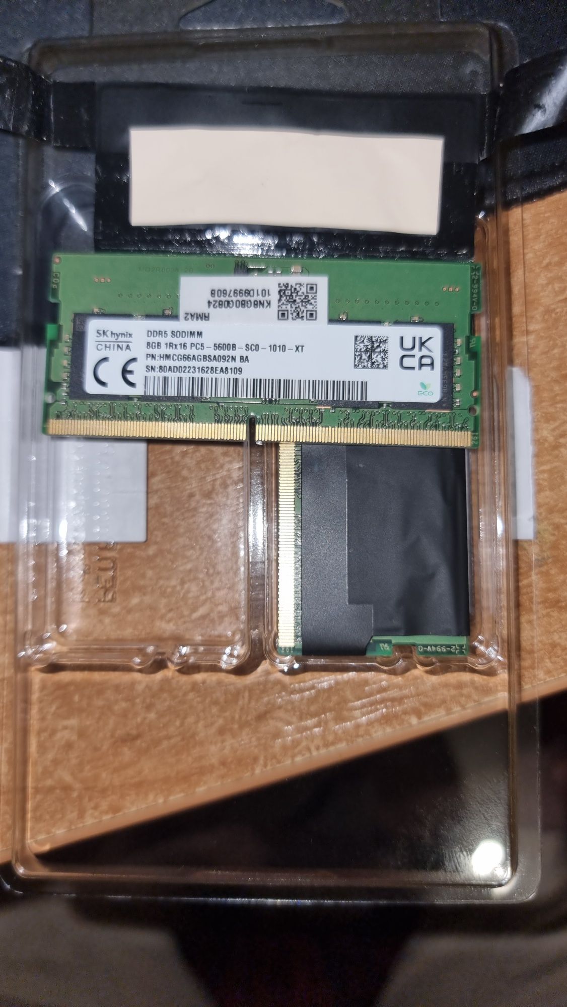 Оперативна пам'ять для нотбука. SK hynix SODIMM DDR5 2x8Gb 5600mhz