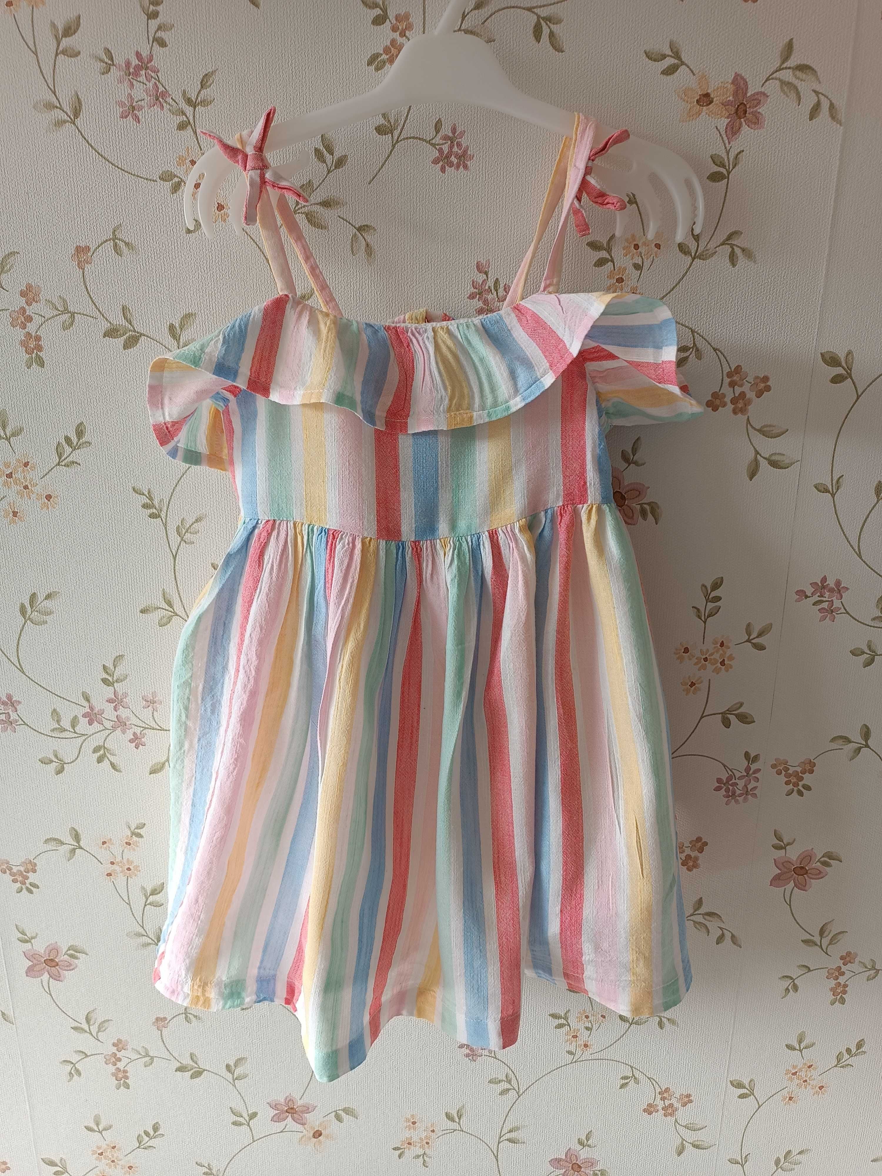 Little Me size 2T tk Maxx 92 cm sukienka paski kolorowa MIDI