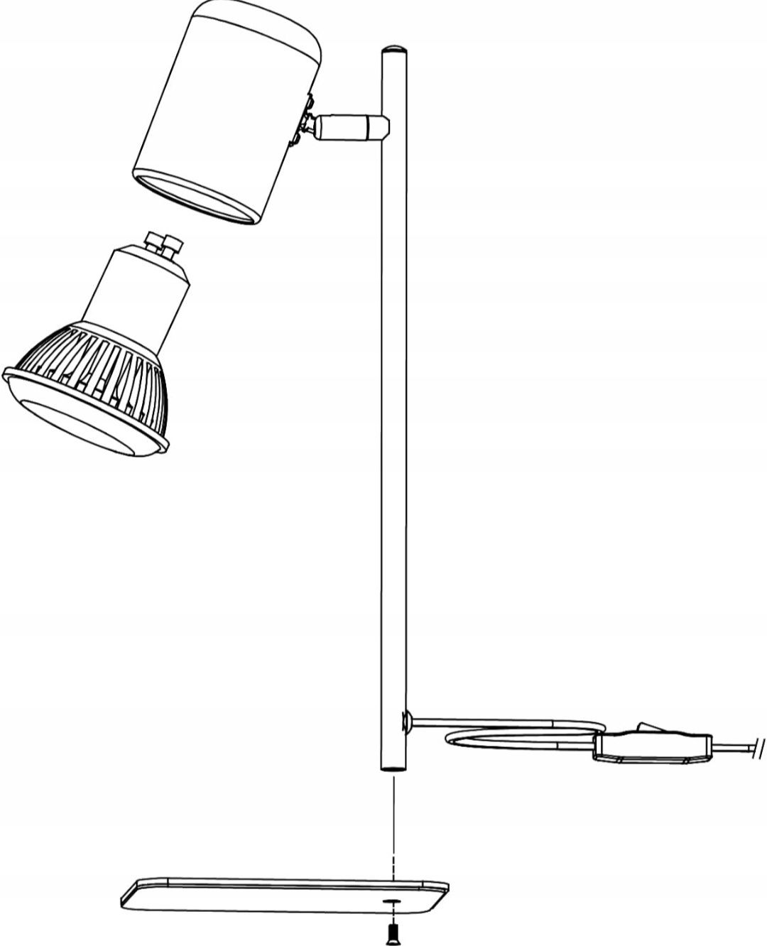 Lampa stołowa LED z metalu