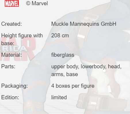 Figura Capitão America Civil War escala 1:1