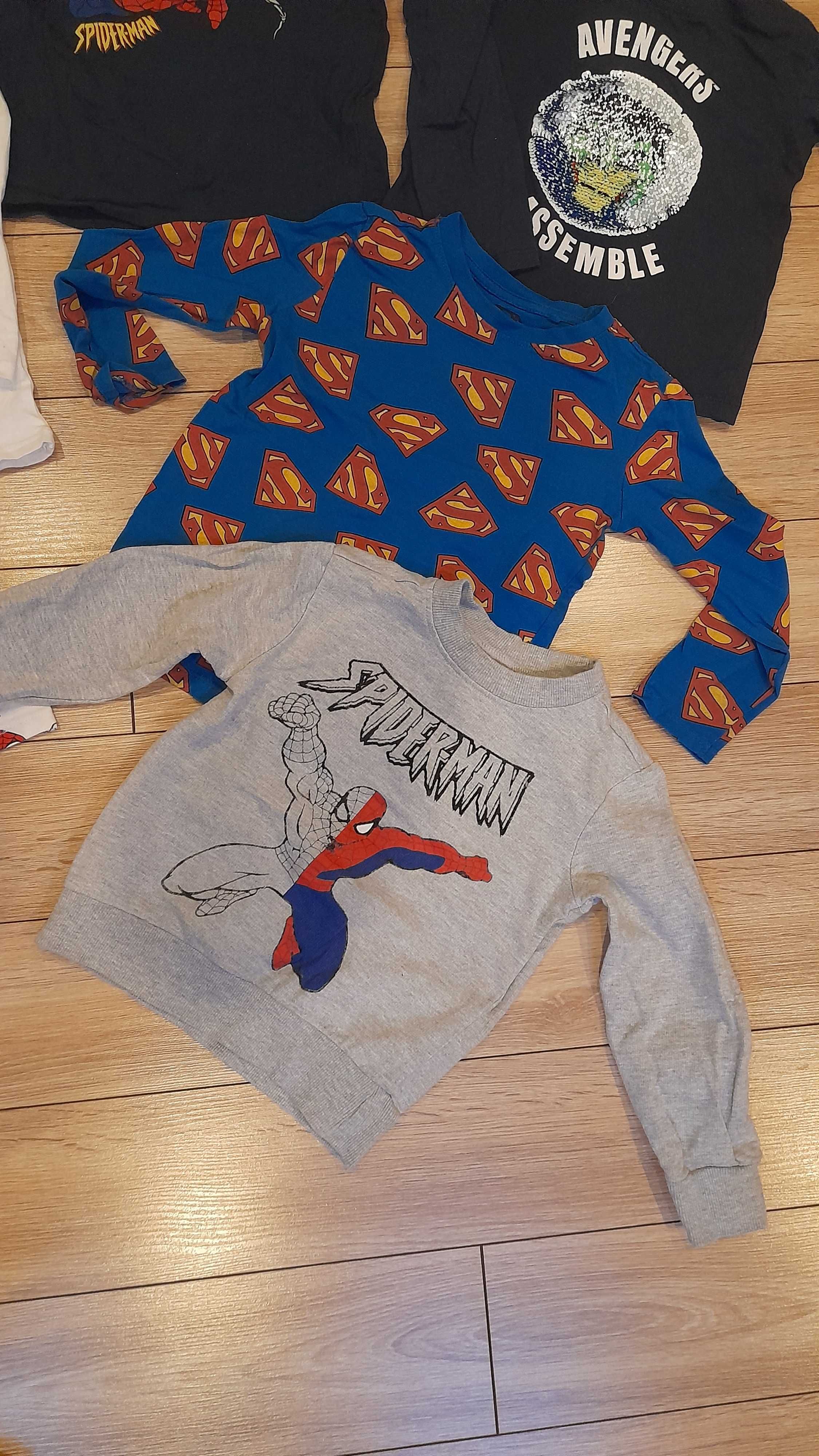 Bluzki z długim rękawem dla chłopca spiderman superman
