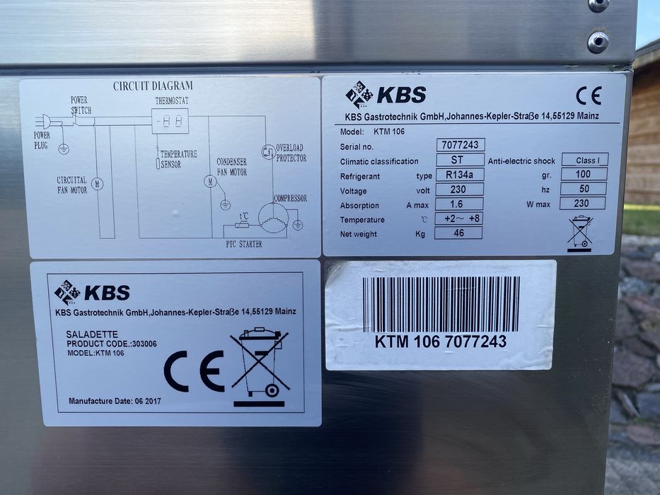 Stół chłodniczy,lodówka chłodziarka inox,kbs ktm 106