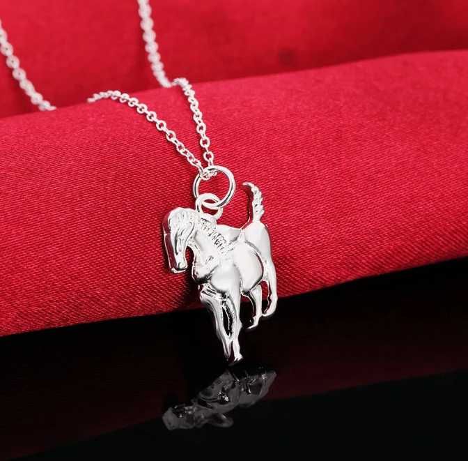 Colar de cavalo de prata unissexo NOVO ENVIO GRÁTIS