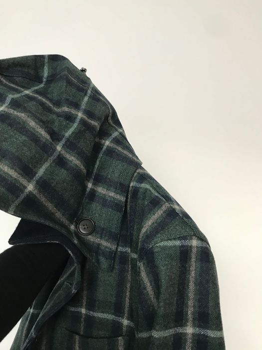 Wełniany płaszcz przeciwdeszczowy z kapturem Suitsupply 48 nowy