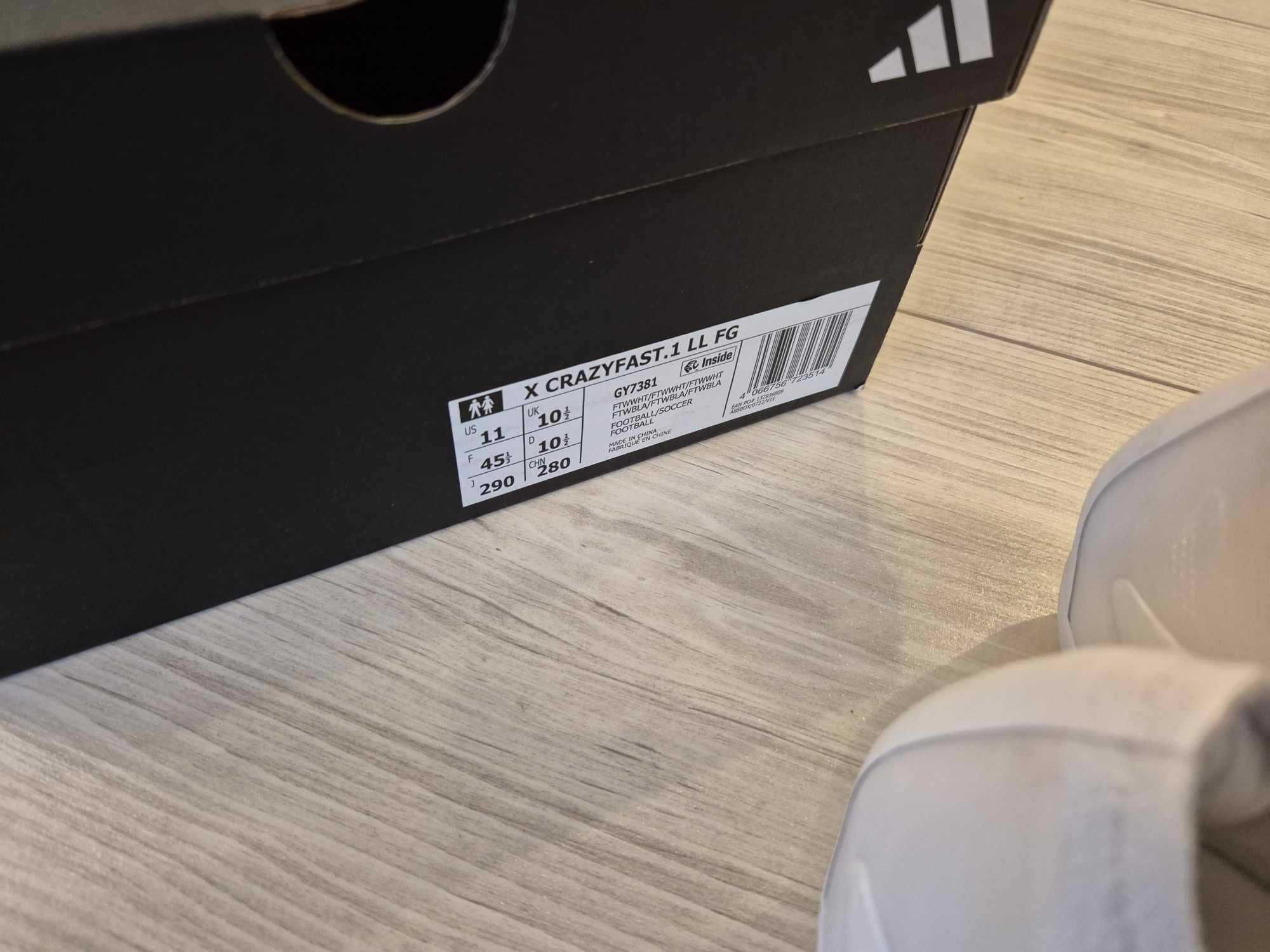 Profesjonalne korki adidas X Crazyfast.1 LL FG GY7381 rozmiar 45 1/3