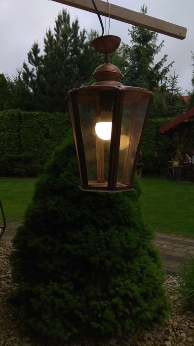 Lampa miedziana Loft PRL