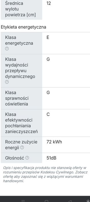 Okap podszafkowy AMICA 50cm Inox