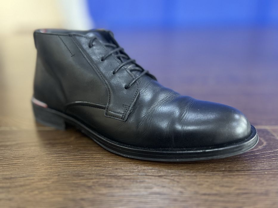 Tommy Hilfiger Черевики Core Rwb Hilfiger Lth L Boot FMOFM04804 Чорний