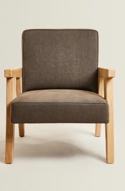 Poltrona de carvalho estofada da Zara Home by Blasco