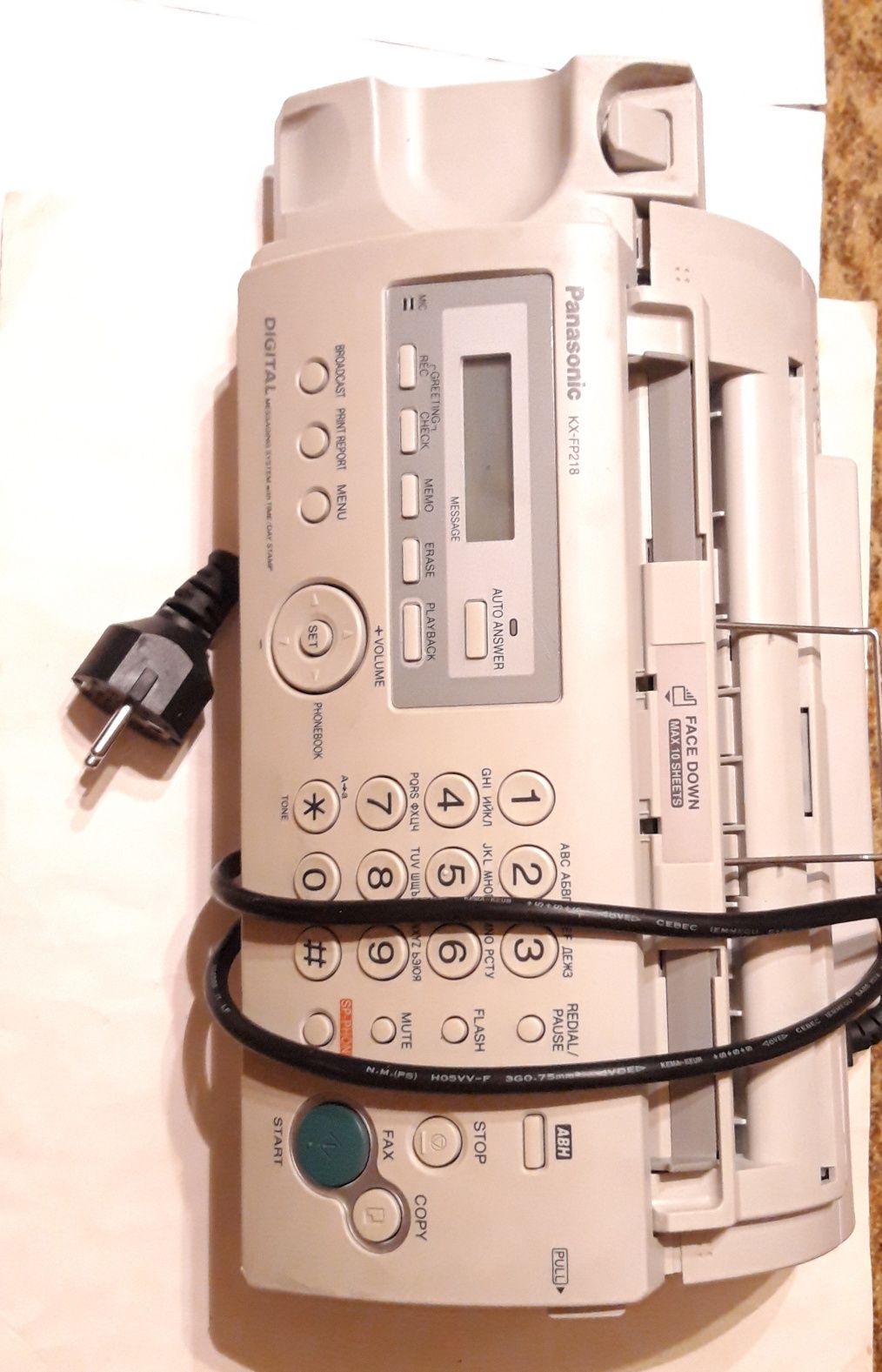 Факс Panasonic. KX -FP 218 UA.