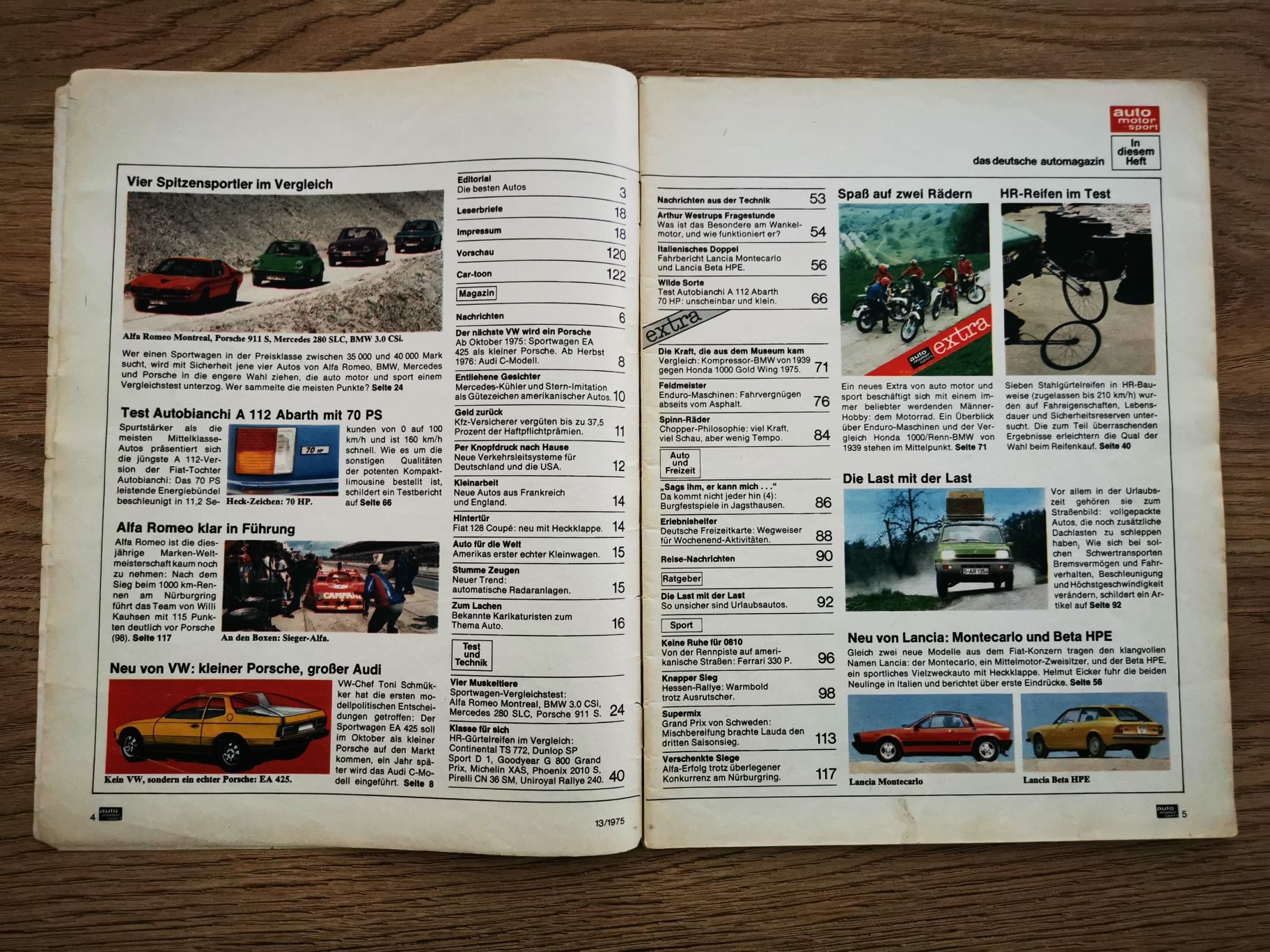 Czasopismo Auto Motor und Sport z czerwca 1975 roku (j. niemiecki)
