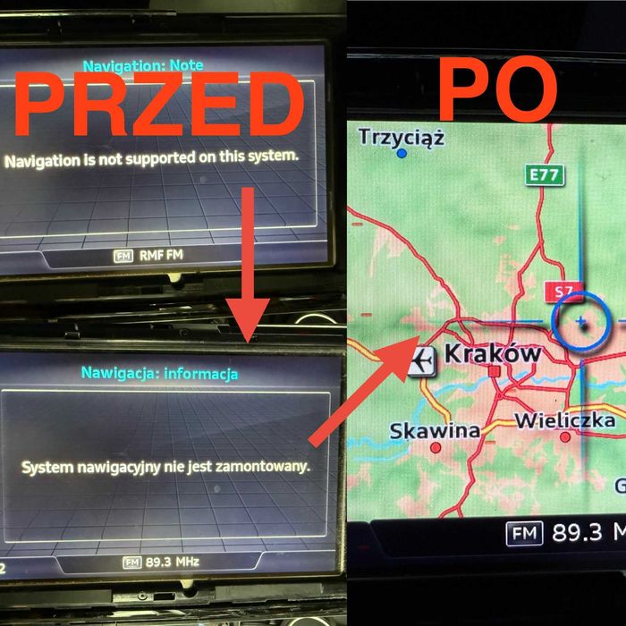 BMW AUDI VW Porsche Carplay Android Auto Kodowanie konwersja USA EU