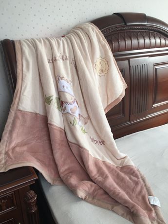 Стеганое двухсторонее плюшевое Плед-одеяло "REGINA"махровое детское
