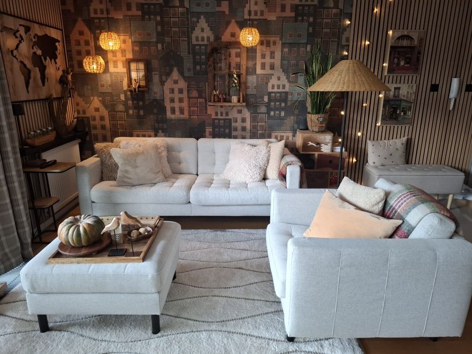 Sofa fotel podnóżek Landskrona