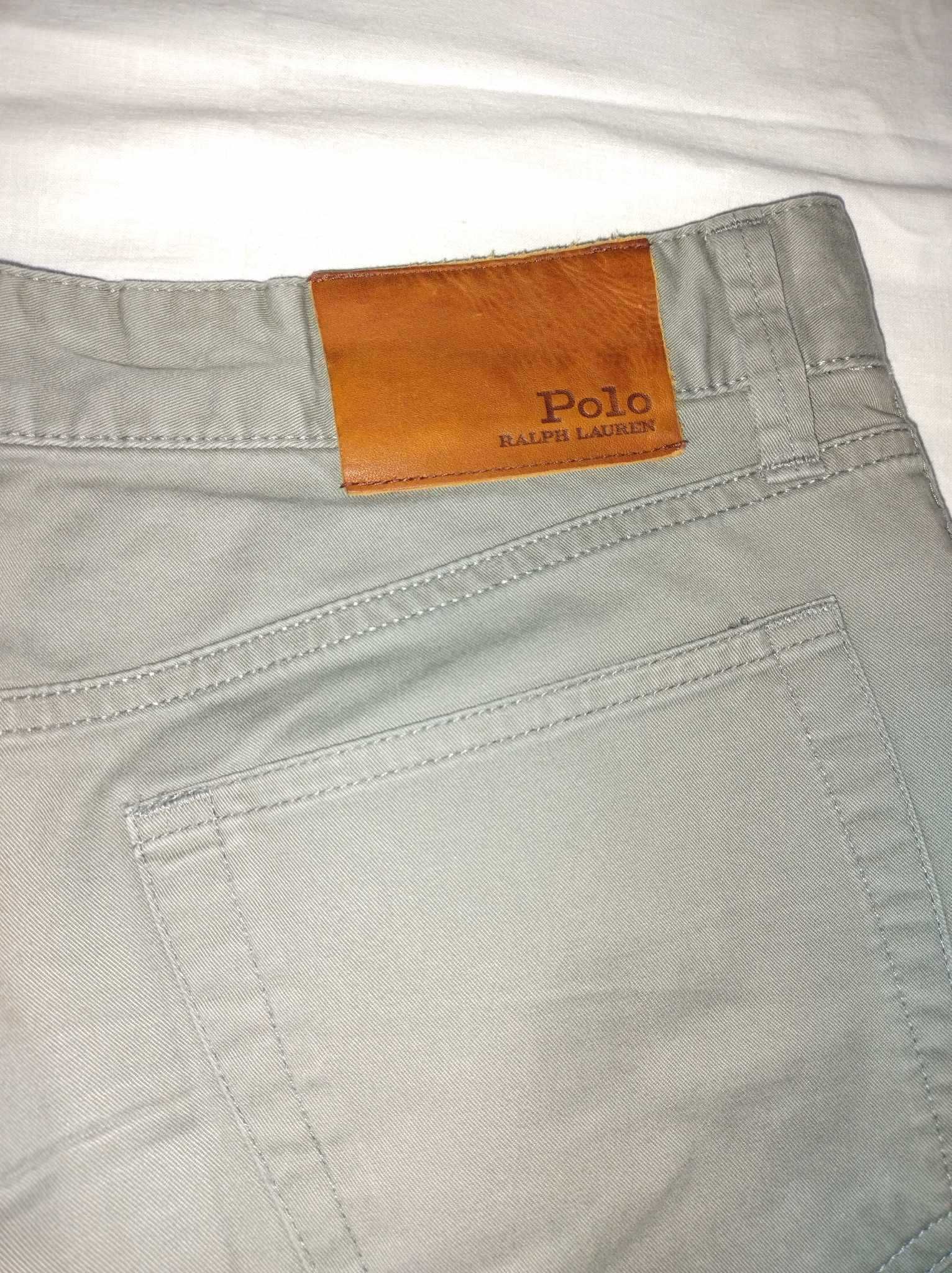 Męskie chinosy marki Polo Ralph Lauren w kolorze khaki/oliwkowym