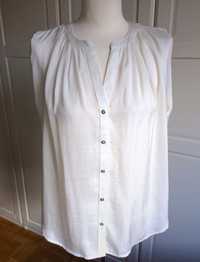 H&M Elegancka biała bluzka damska satynowa wiskoza 38