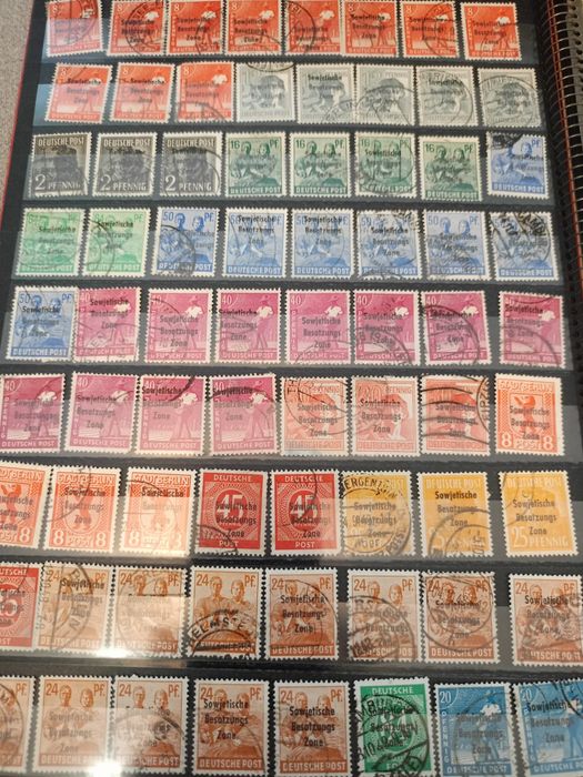 Stare pocztowe znaczki Niemcy strefy okupacyjne