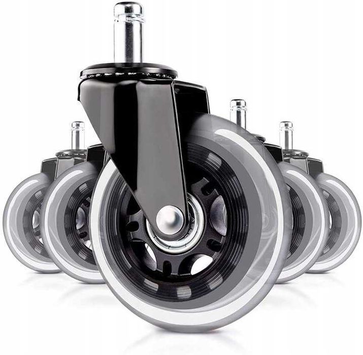 KÓŁKA DO FOTELA IKEA Obrotowego Kauczukowe Gumowe Silikonowe 5szt 10mm