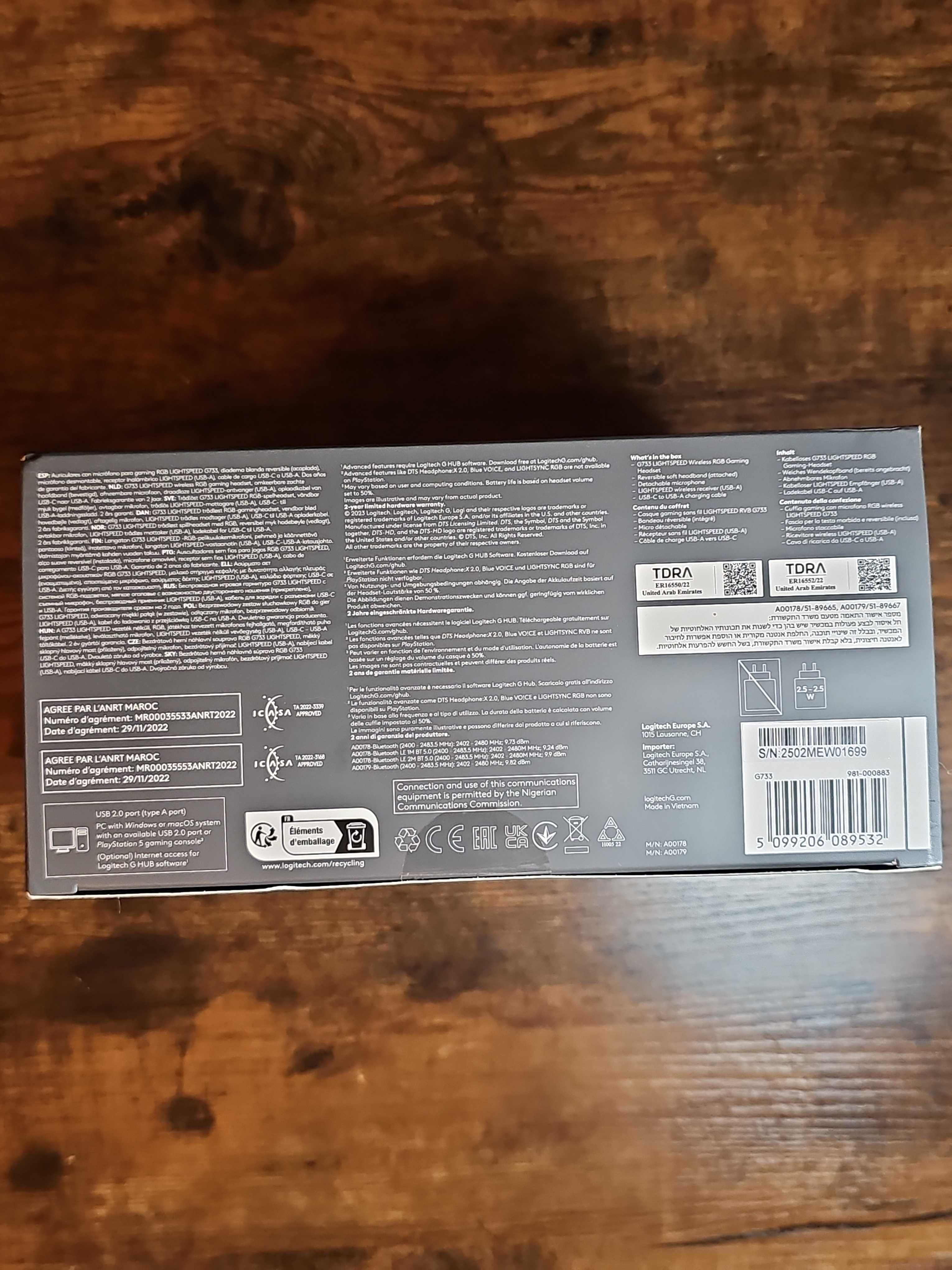 Logitech G733 Lightspeed białe