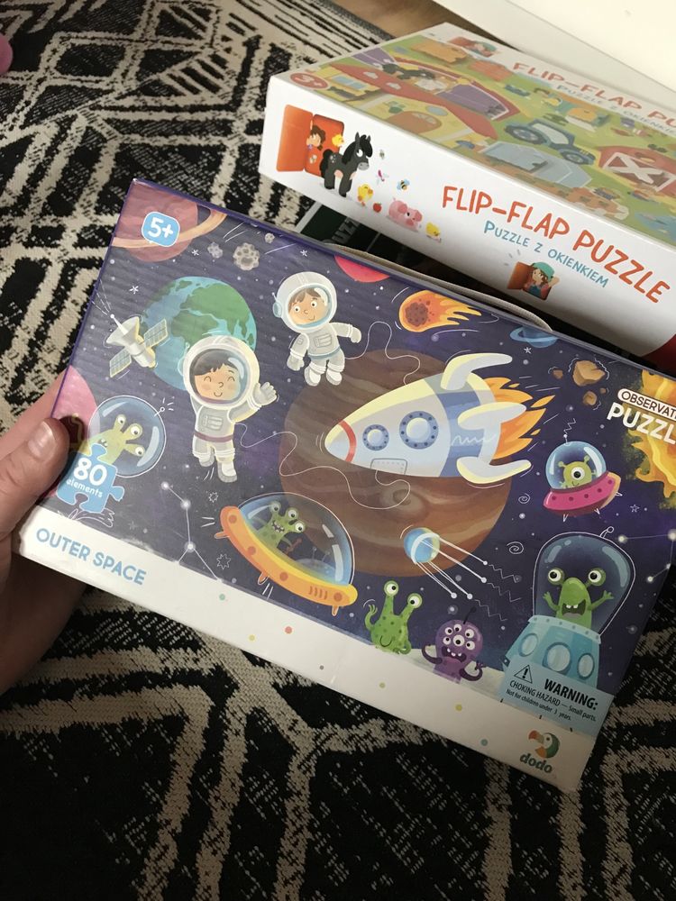 Zestaw Puzzli - z okienkiem, Peppa psi patrol kosmos kotki