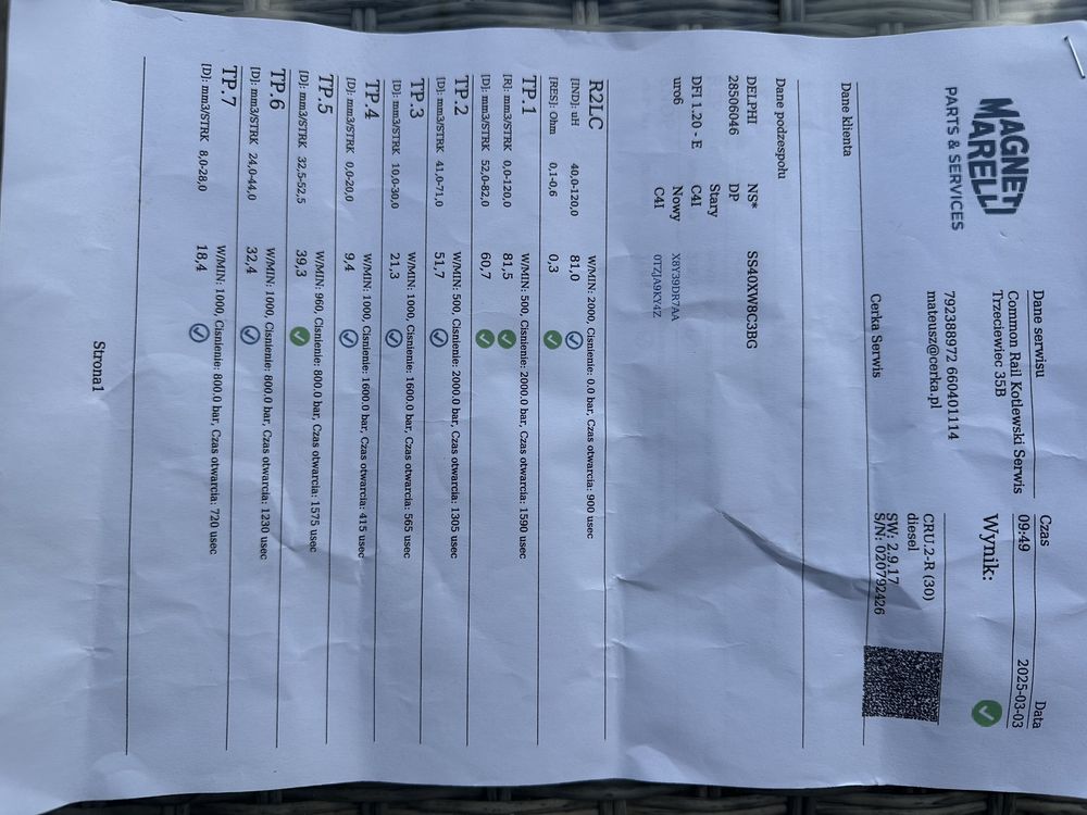 Wtryskiwacz Delphi 04L130277AN 1.6 TDI