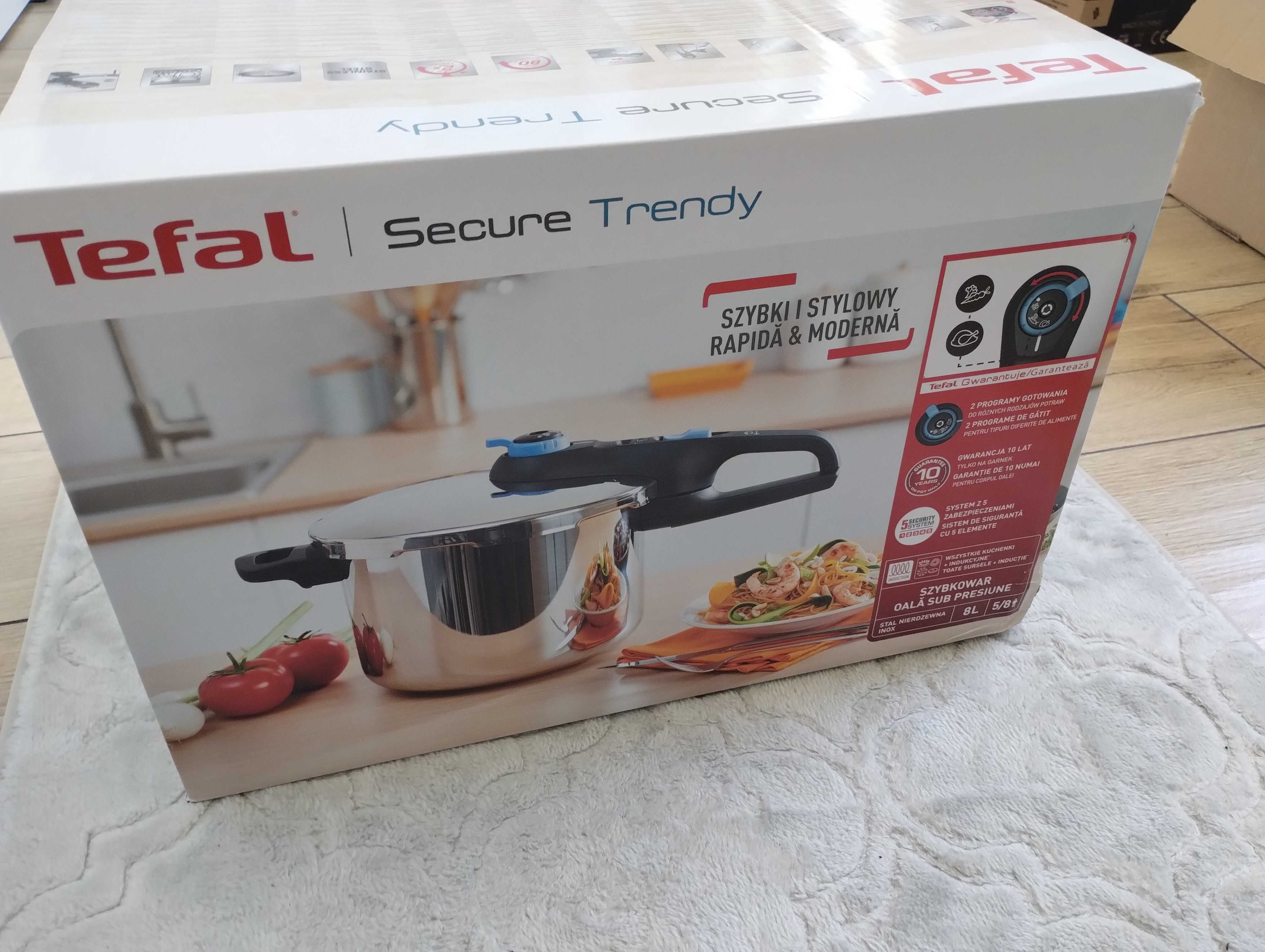 Szybkowar TEFAL SECURE TRENDY 8L + koszyk