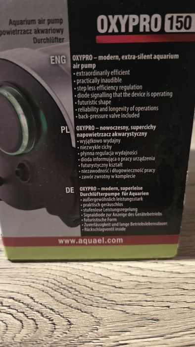 Napowietrzacz AQUAEL OXYPRO 150 i kamień napowietrzający AIRLIGHTS LED