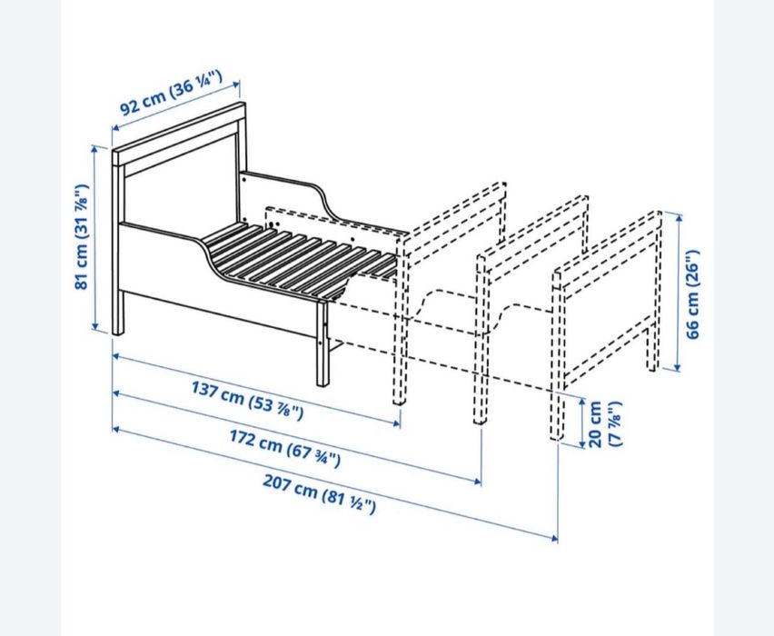 Rama łóżka Sundvik ikea 200x80