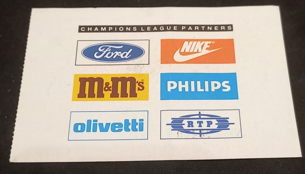 Bilhete de Jogos Internacionais do FC Porto,  anos 80/90.