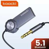 Bluetooth 5.1 Адаптер Toocki USB AUX jack 3.5mm с микрофоном